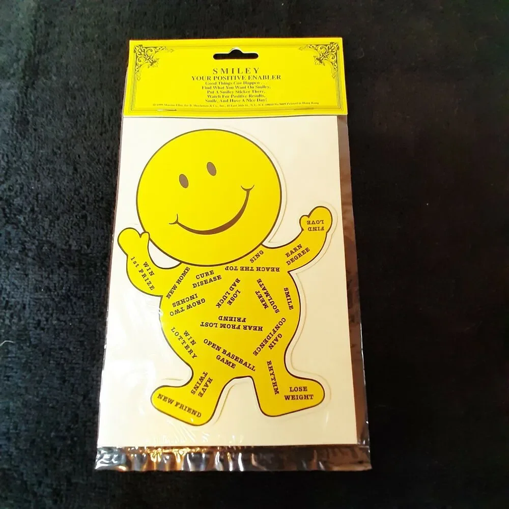 Vtg SMILEY Your Positive Enabler Card Maxine Eliot Shackman NOS NIP 1999 Retro